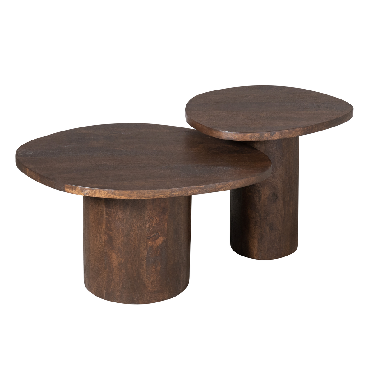 Coffee table – Mango wood, Brown color, Round shape – Mirre | Starfurn