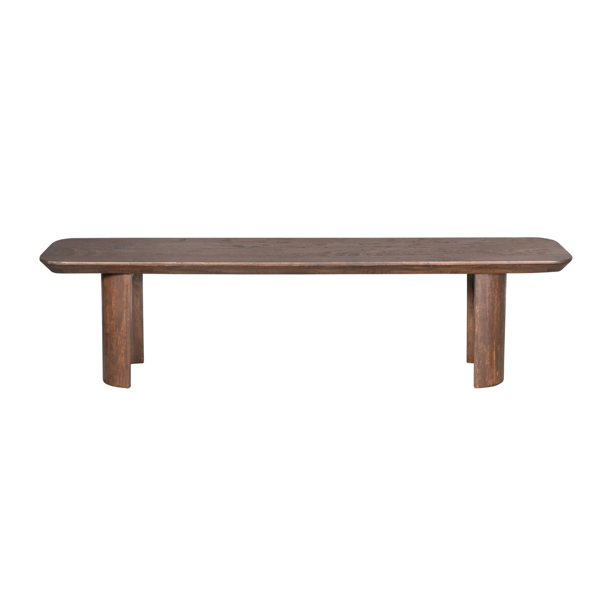 Dining Bench – Mango Wood, Brown Color, Half-Round Legs – Maré | Starfurn