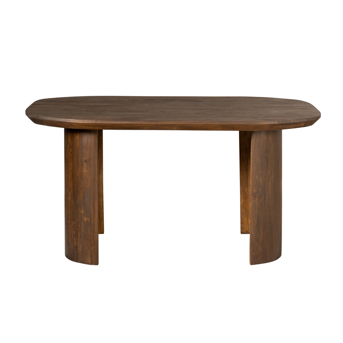 Desk – Mango Wood, Brown Tone, Half-Round Legs – Maré | Starfurn
