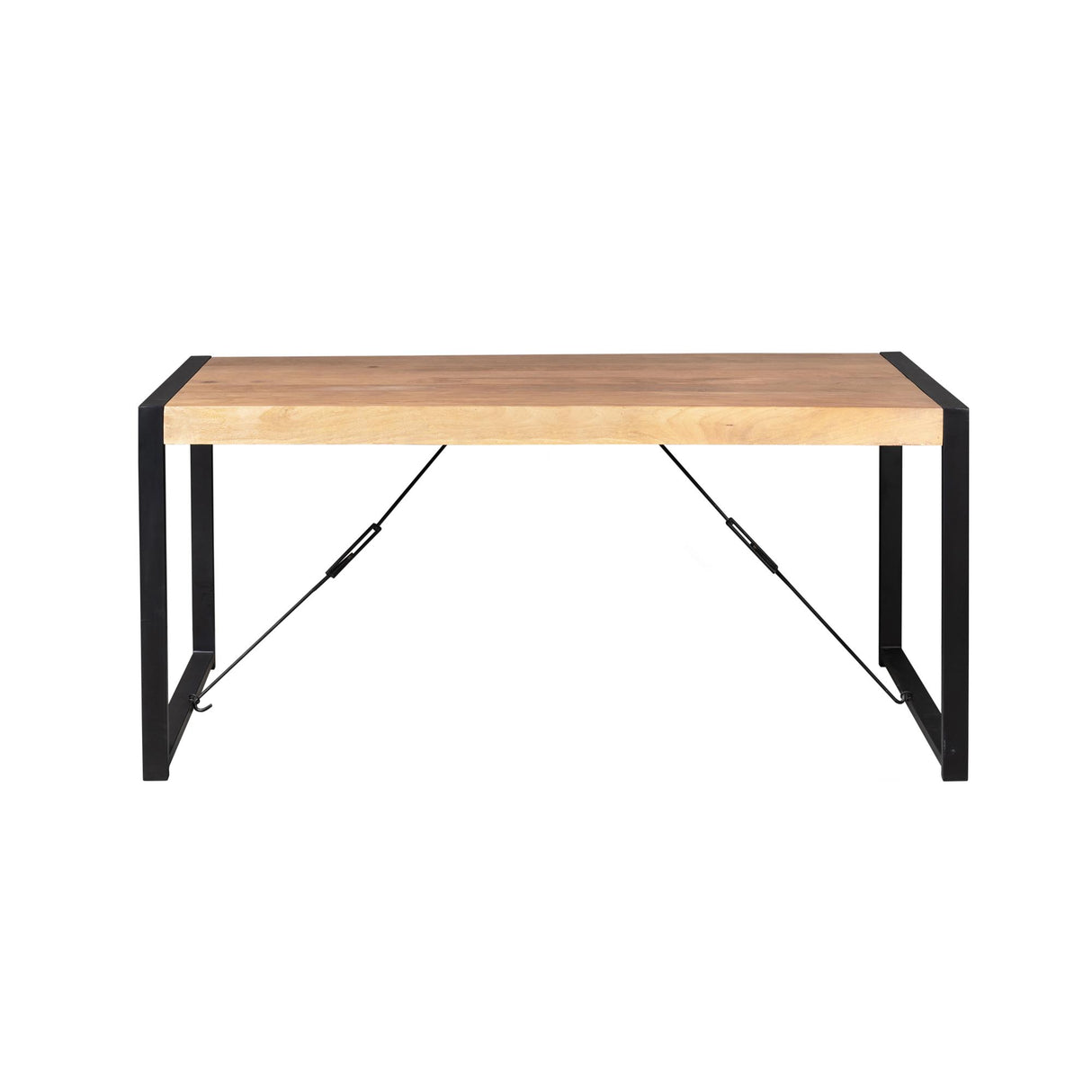 Esszimmertisch – Rechteckiges Design, Mangoholz, Metallgestell – Britt | Starfurn
