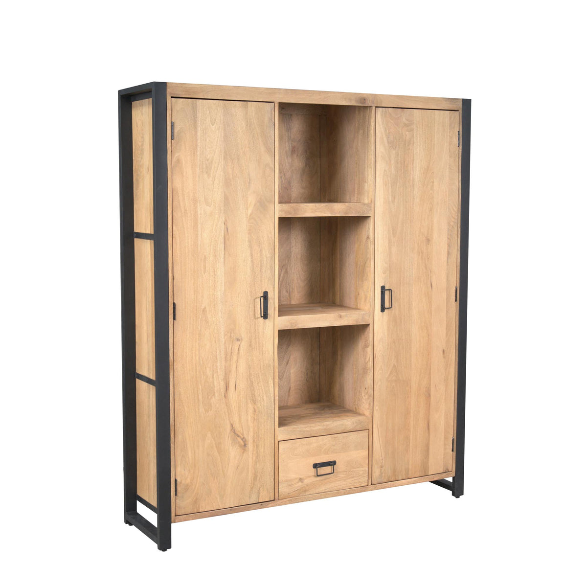 Bookshelf – Modern Design, Natural Color, Mango Wood – Britt | Starfurn