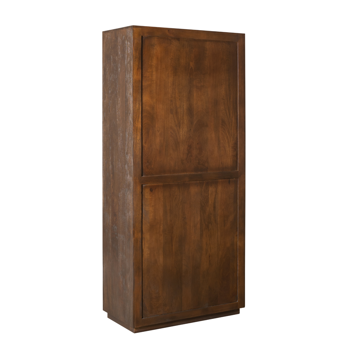 Bücherregal - Braunes Mangoholz, Offene Fächer, Grifflose Türen, 90 cm – Brussel | Starfurn