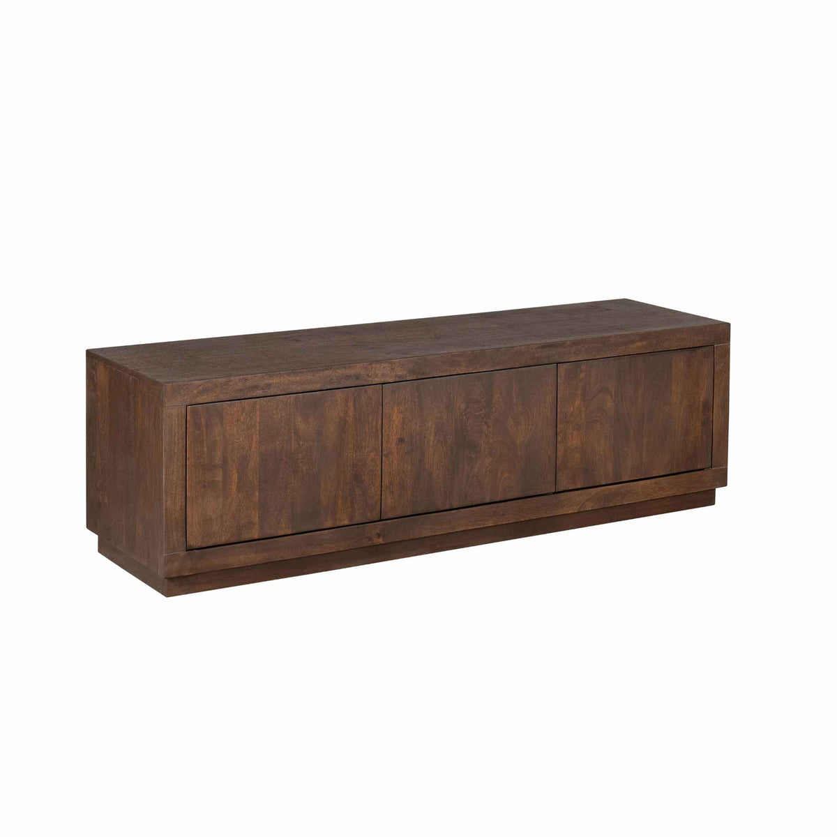 TV Units – Mango Wood Material, Brown Finish, Handleless Design – Brussel | Starfurn