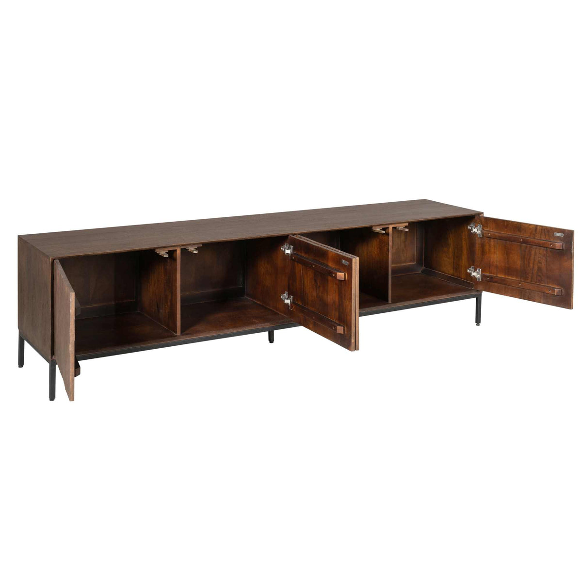 TV Unit – Mango Wood, Metal Frame, Modern Design – Madison | Starfurn