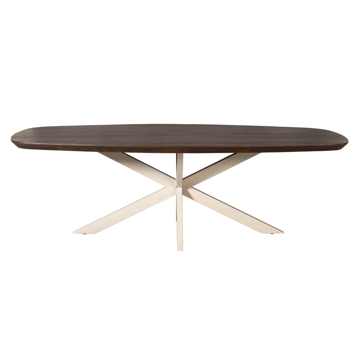 Dining Table – Mango Wood, Brown Top, Sand-colored Legs – Madison | Starfurn