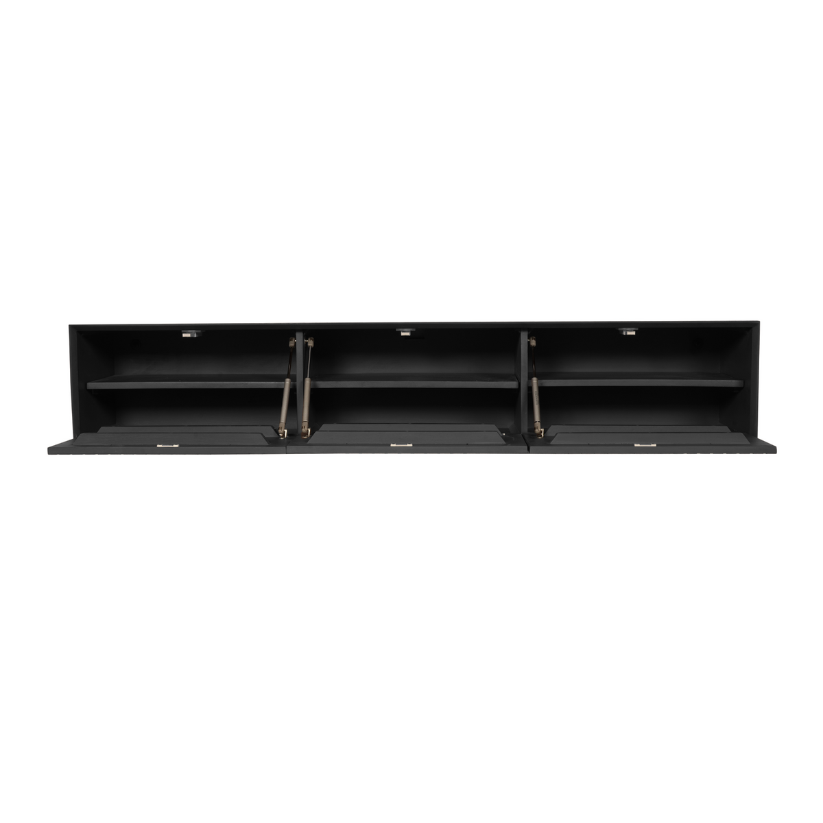 TV Unit – Black Finish, Mango Wood Material, Floating Design – Madison | Starfurn