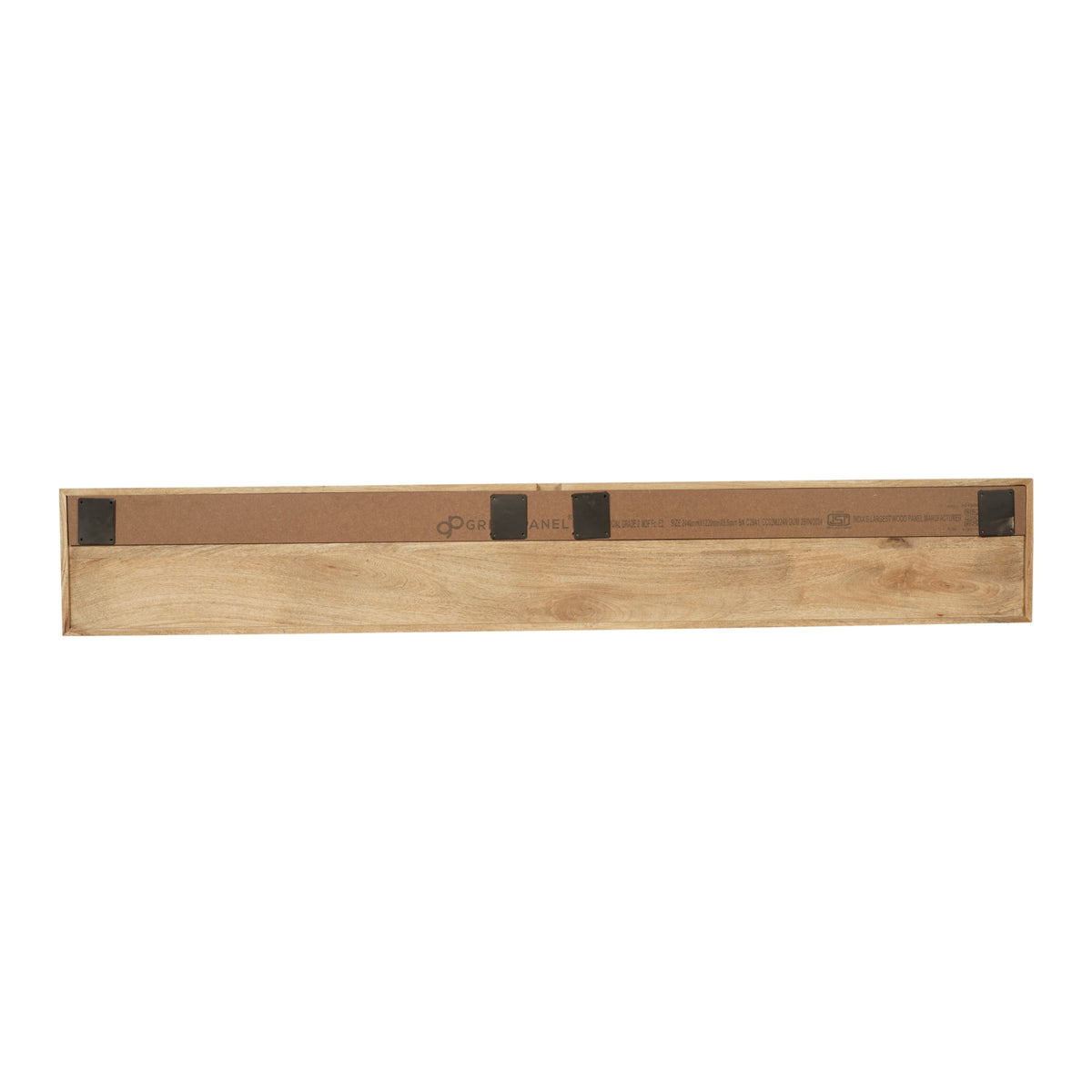 Floating TV Unit - Solid Mango Wood, Vertical Slats, Push-to-Open - Madison | Starfurn