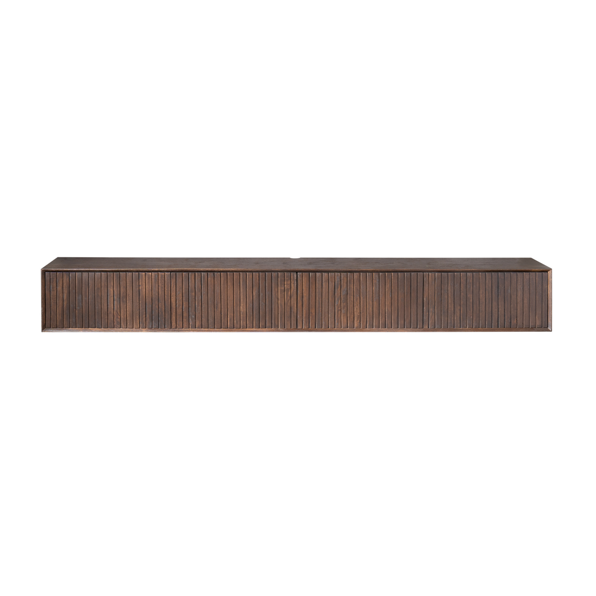 TV Unit – Brown Finish, Mango Wood Material, Floating Design – Madison | Starfurn