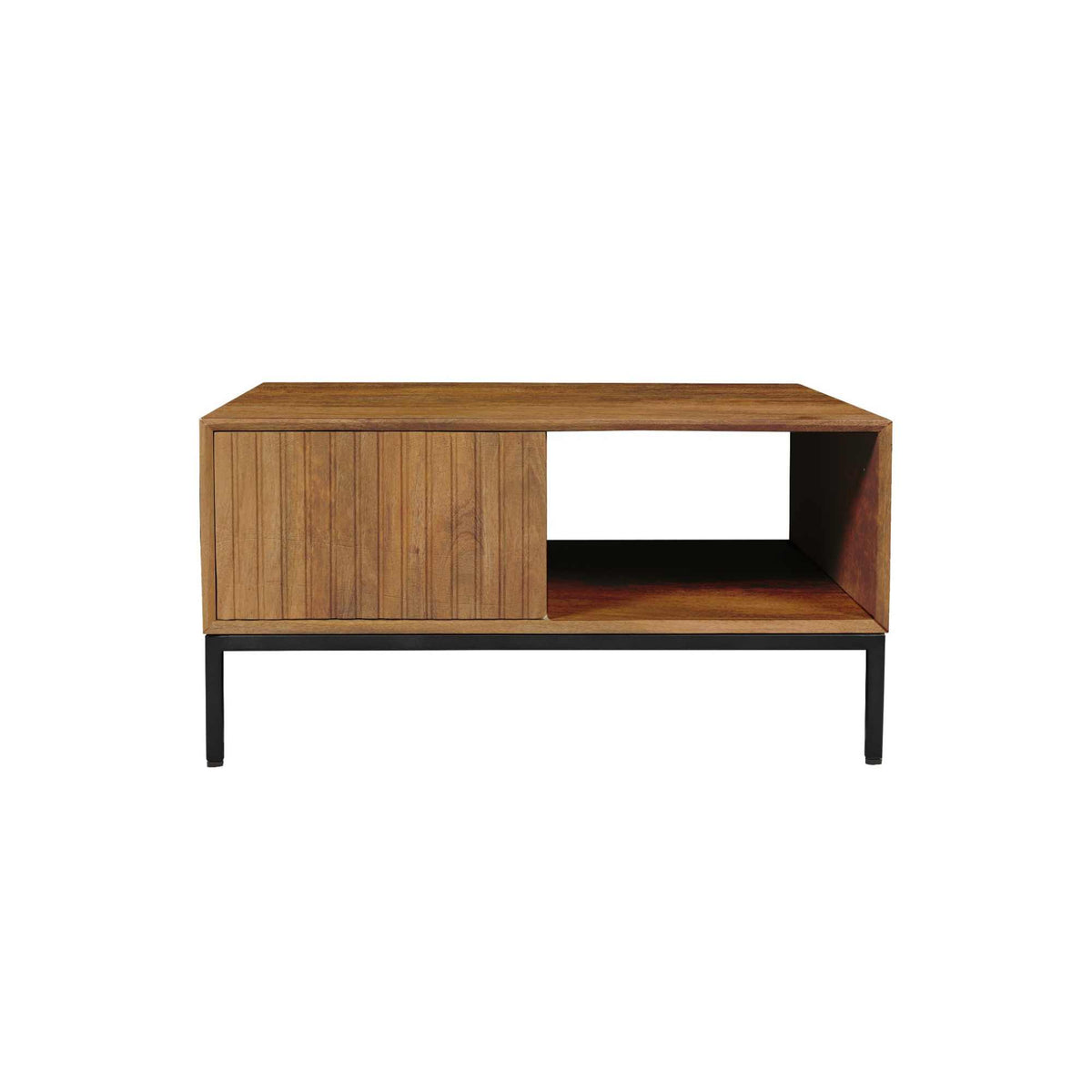 Coffee Table - Natural Finish, Mango Wood Material, Square Design - Madison | Starfurn