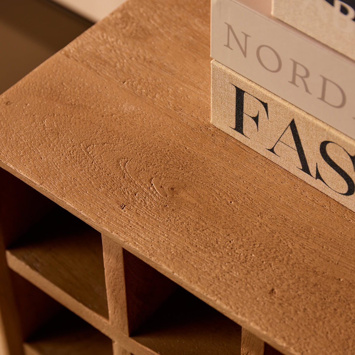 Weinschrank - Massives Mangoholz, Lamellentür, Flaschenaufbewahrung - Madison | Starfurn