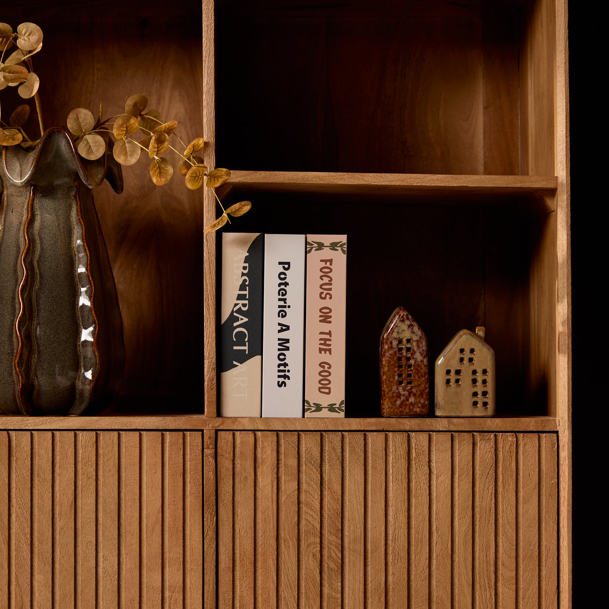 Shelf – Mango Wood, Slat Pattern, Metal Frame XL – Madison | Starfurn
