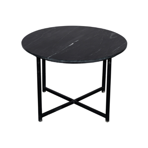 Coffee Table – Black Marble Top, Square Metal Frame, Modern Design – Collin | Starfurn