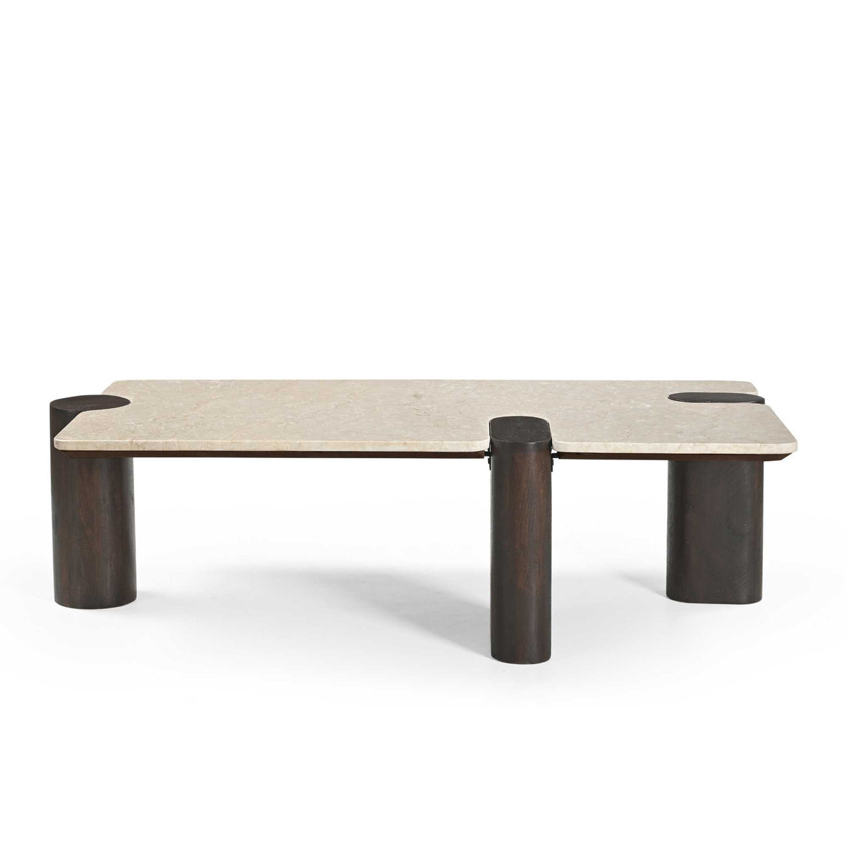 Coffee Table - Marble Tabletop, Mango Wood Frame, Modern Design - Maeve | Starfurn