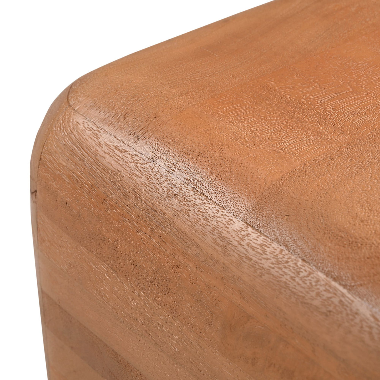 Beistelltisch – Natur Mangoholz, Abgerundete Ecken, Massives Design, 45 cm - Fedde | Starfurn