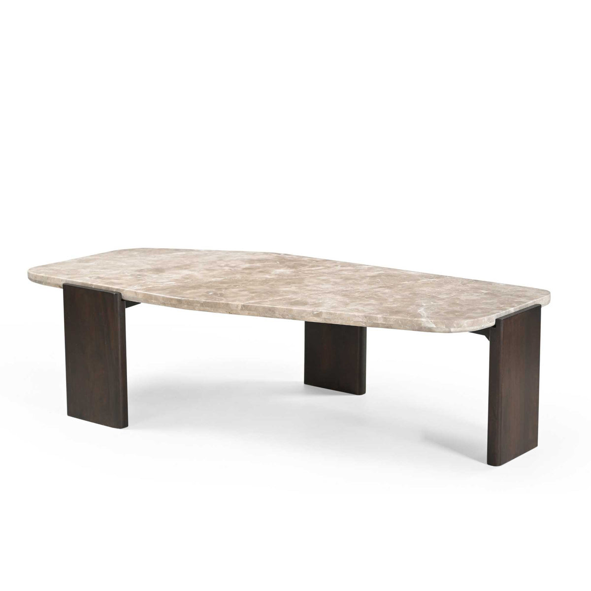 Coffee Table – Marble Tabletop, Mango Wood Frame, Modern Design – Silva | Starfurn