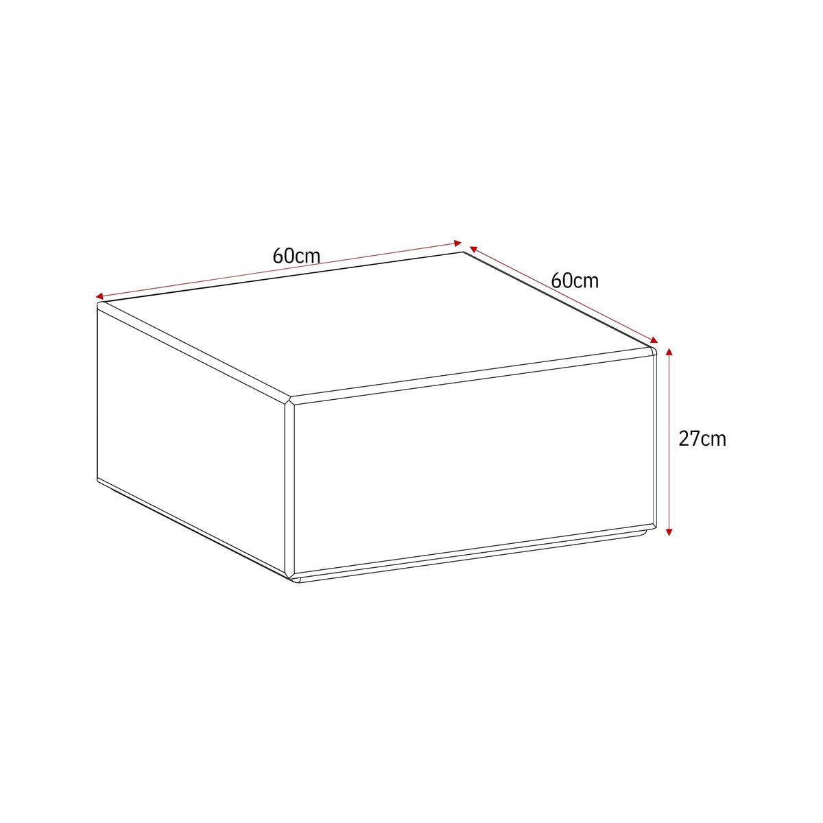 Coffee table – Glossy White, Rounded Corners, Square Shape – Elias | Starfurn