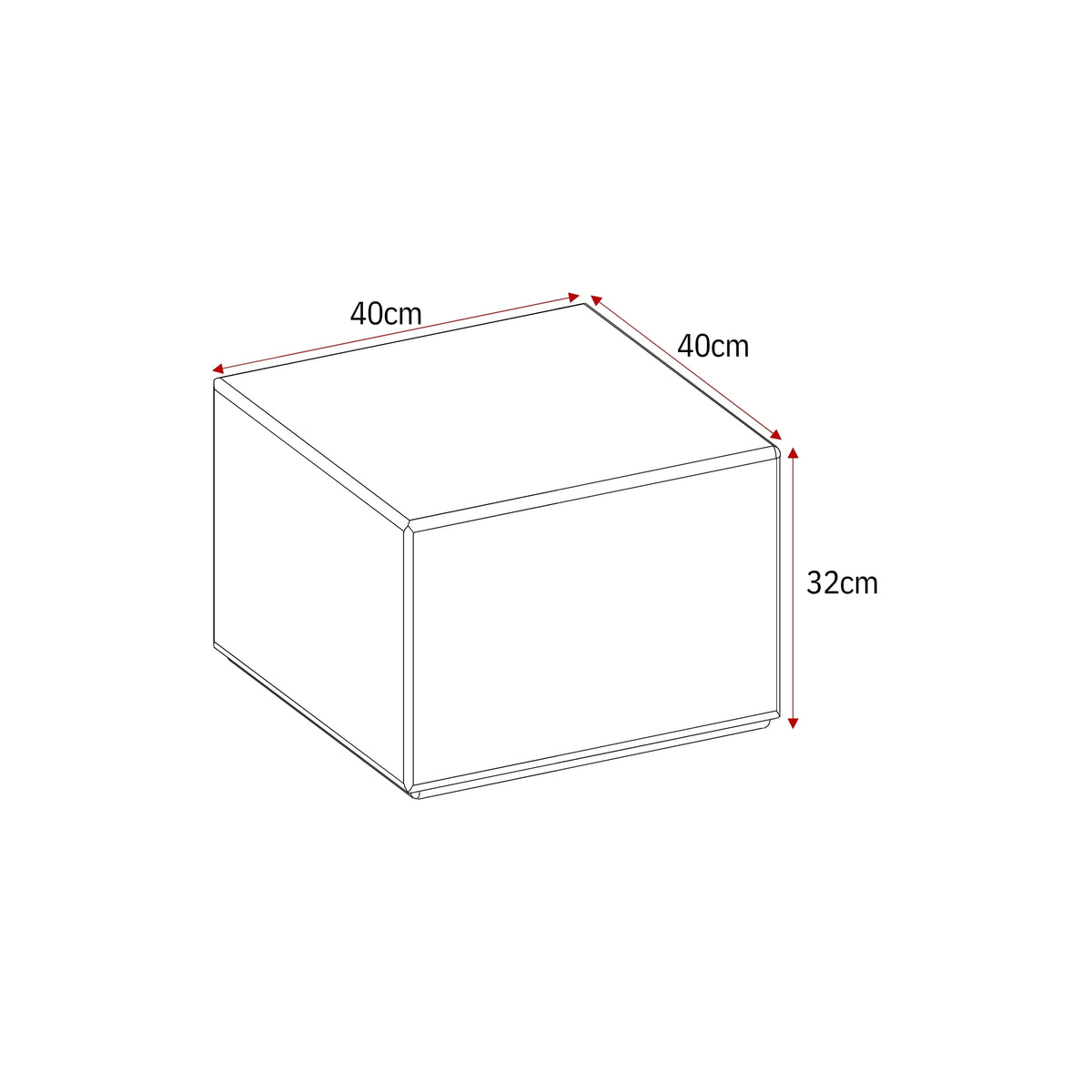 Coffee table – Glossy White, Rounded Corners, Square Shape – Elias | Starfurn