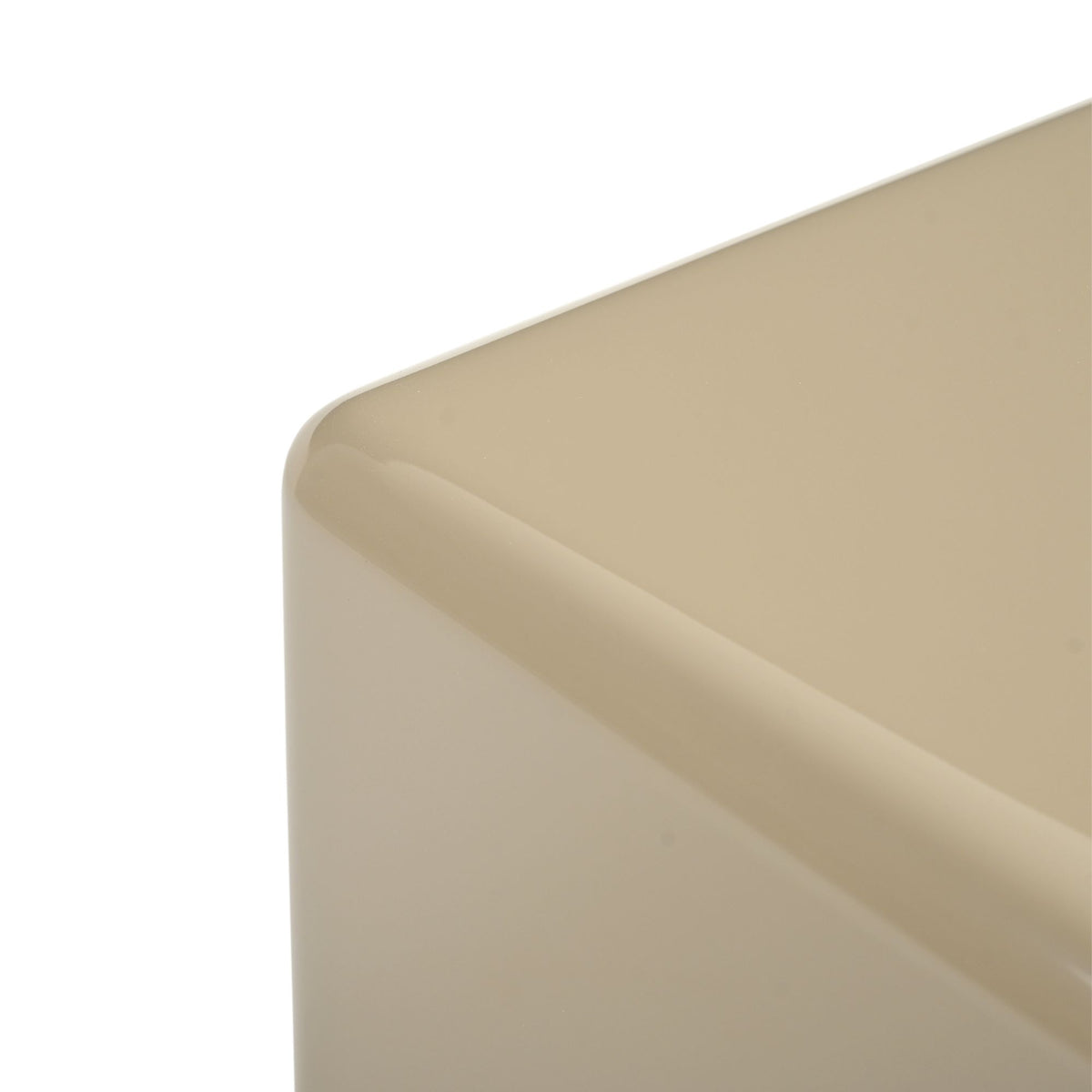 Coffee Table – Beige, Glossy Finish, Rounded Corners – Elias | Starfurn