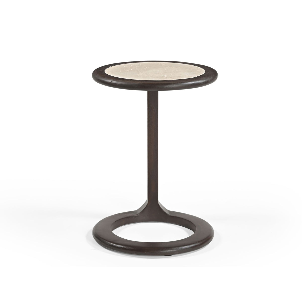 Beistelltisch – Modernes Design, Braunton, Mangoholz und Travertin – Vinn | Starfurn