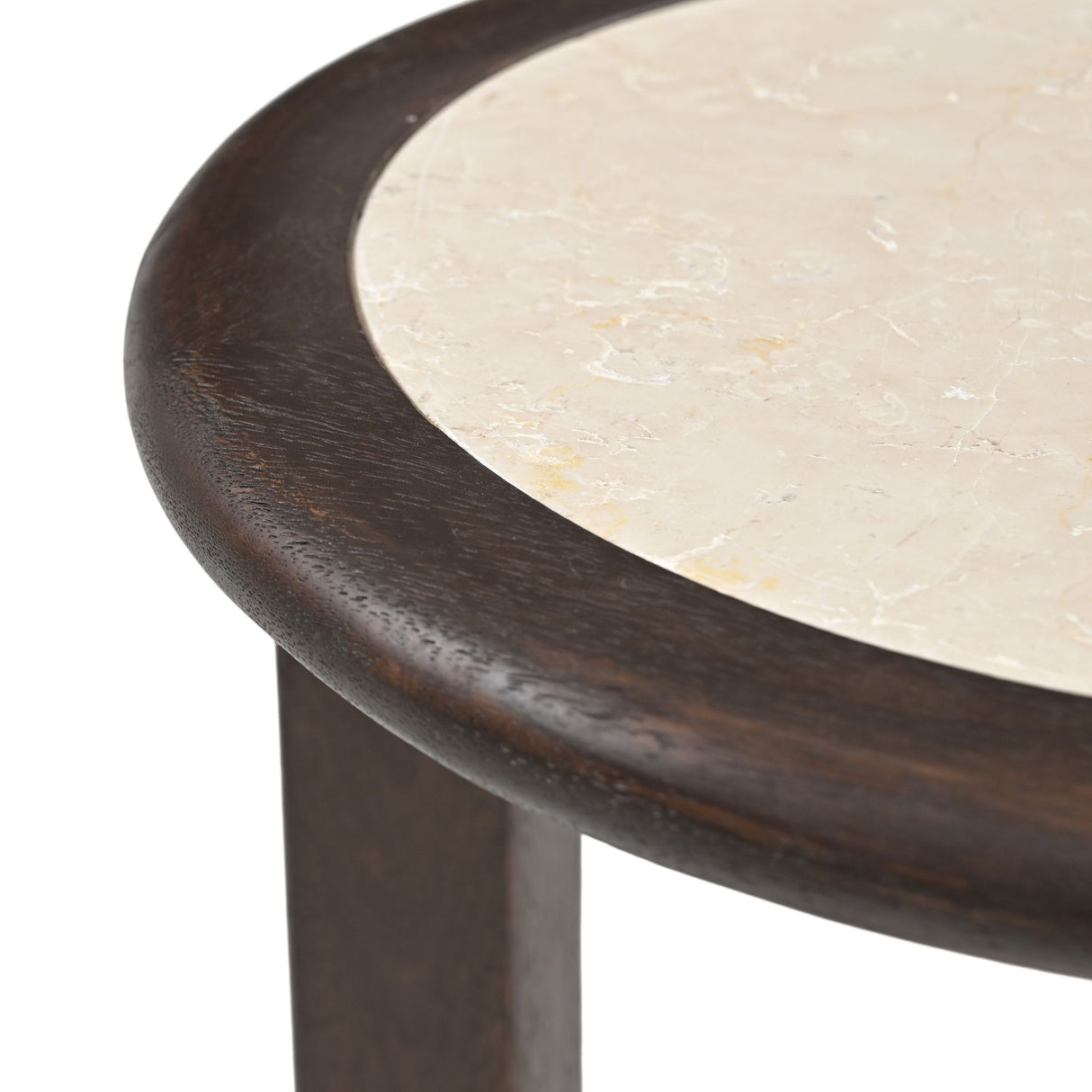 Beistelltisch – Modernes Design, Braunton, Mangoholz und Travertin – Vinn | Starfurn