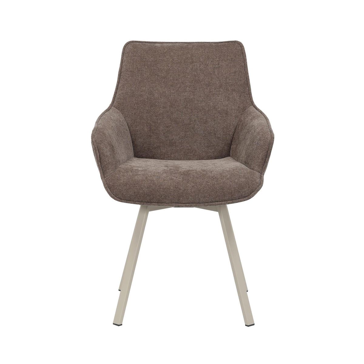 Dining chair – Swivel, Metal Frame, Brown – Mees | Starfurn