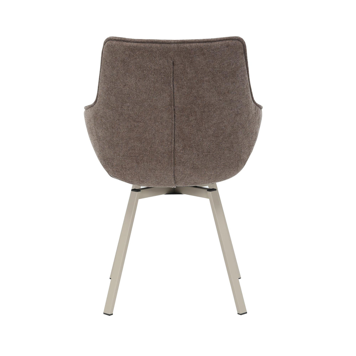 Dining chair – Swivel, Metal Frame, Brown – Mees | Starfurn