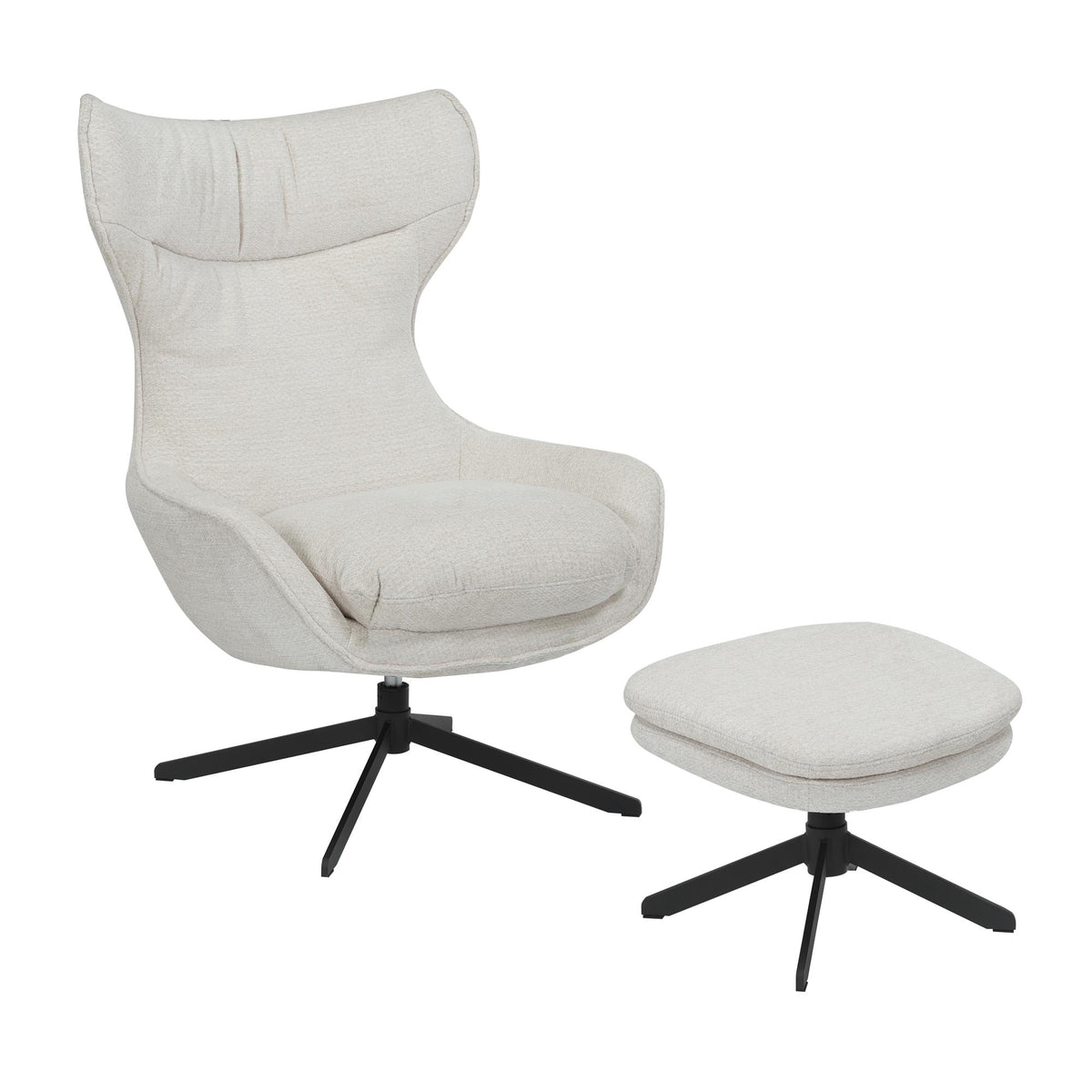 Armchair – Swivel function, metal frame, upholstered cover – Olivia | Starfurn
