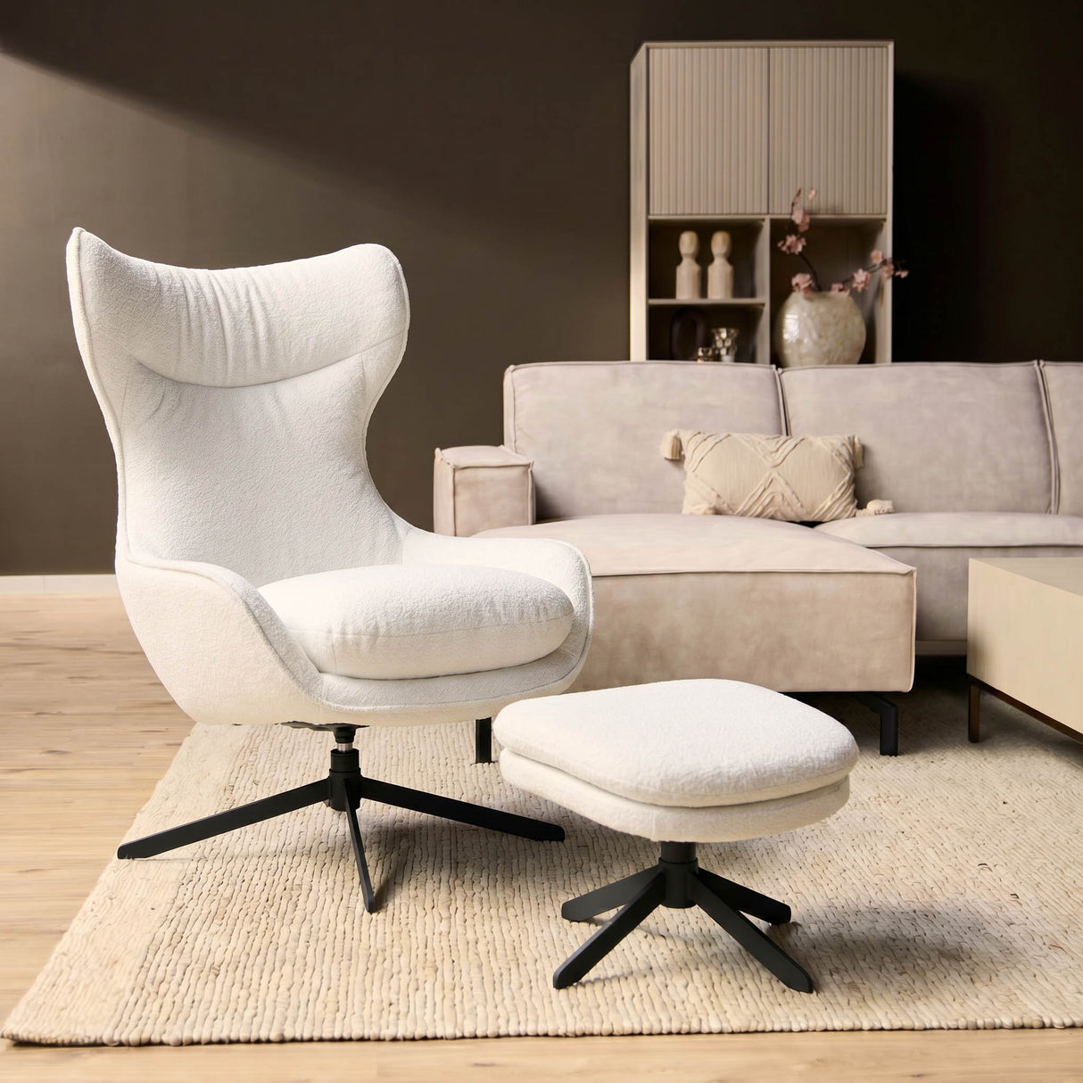 Sessel – Drehfunktion, Metallgestell, Polsterbezug – Olivia | Starfurn