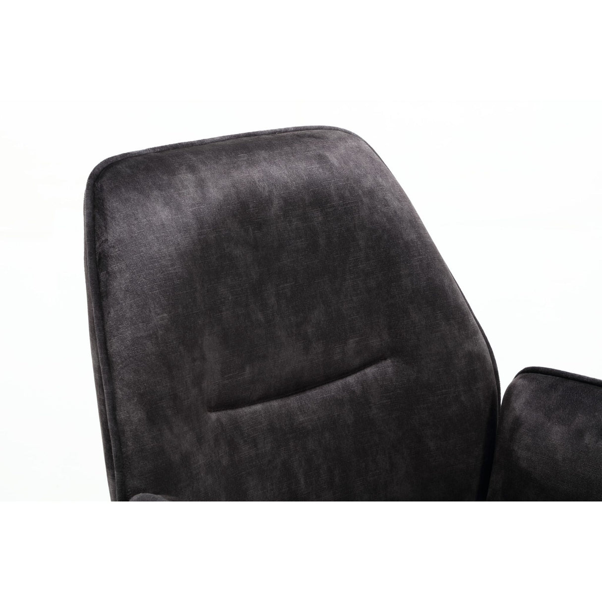 Esszimmerstuhl - Samt Anthrazit, Metall Schwarz, Armlehne Gepolstert – Nova | Starfurn