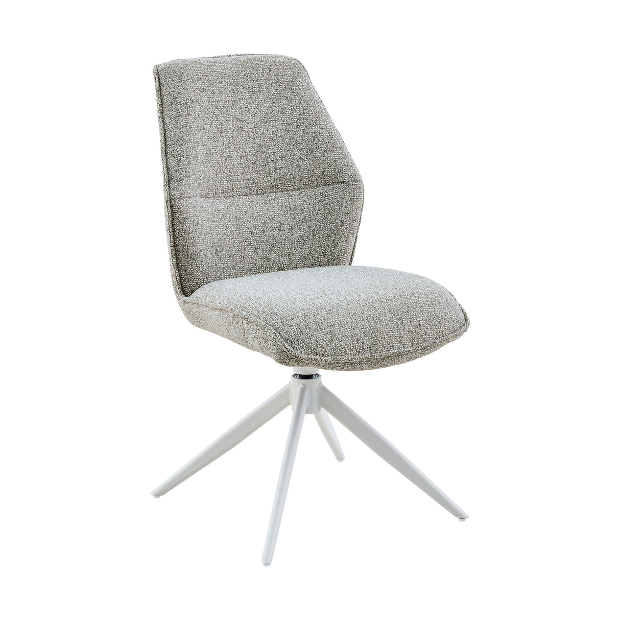 Esszimmerstuhl – Stoff Polsterung, Drehfunktion Metallgestell, Beige Farbe - Hera | Starfurn