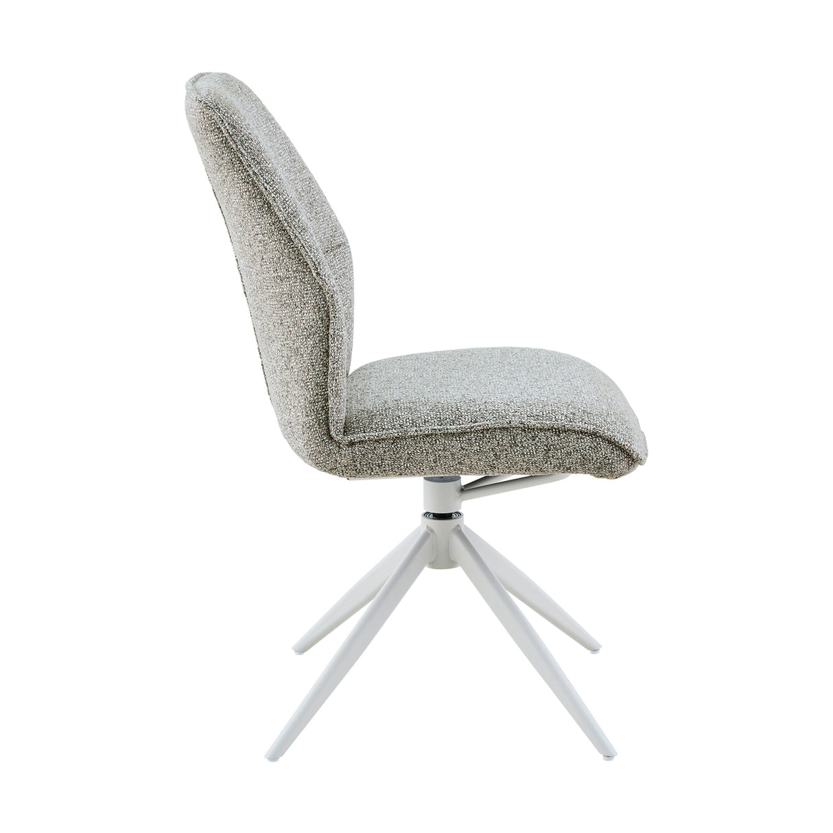 Esszimmerstuhl – Stoff Polsterung, Drehfunktion Metallgestell, Beige Farbe - Hera | Starfurn