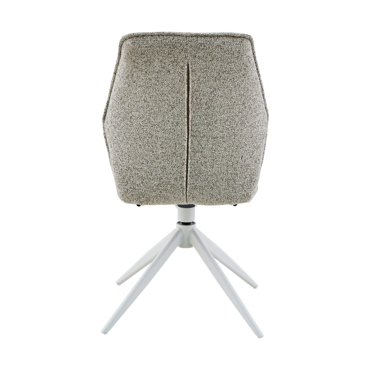 Dining Chair – Beige Cover, Swivel Function, Metal Frame – Hera | Starfurn