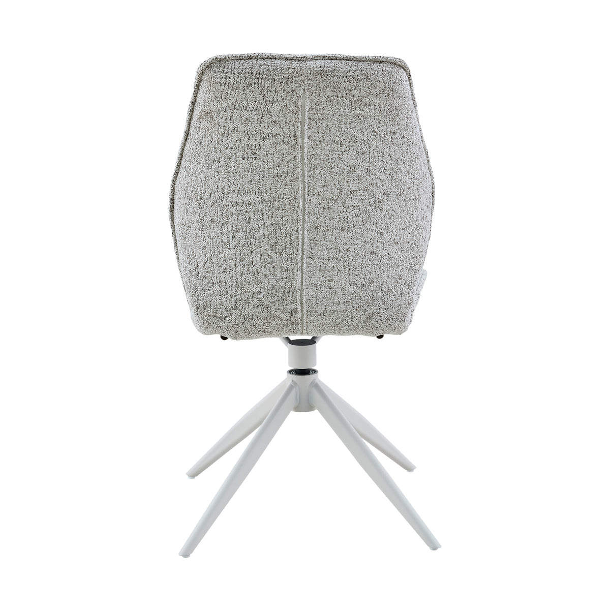 Dining Chair – Light Grey Upholstery, Swivel Function, Metal Frame – Hera | Starfurn
