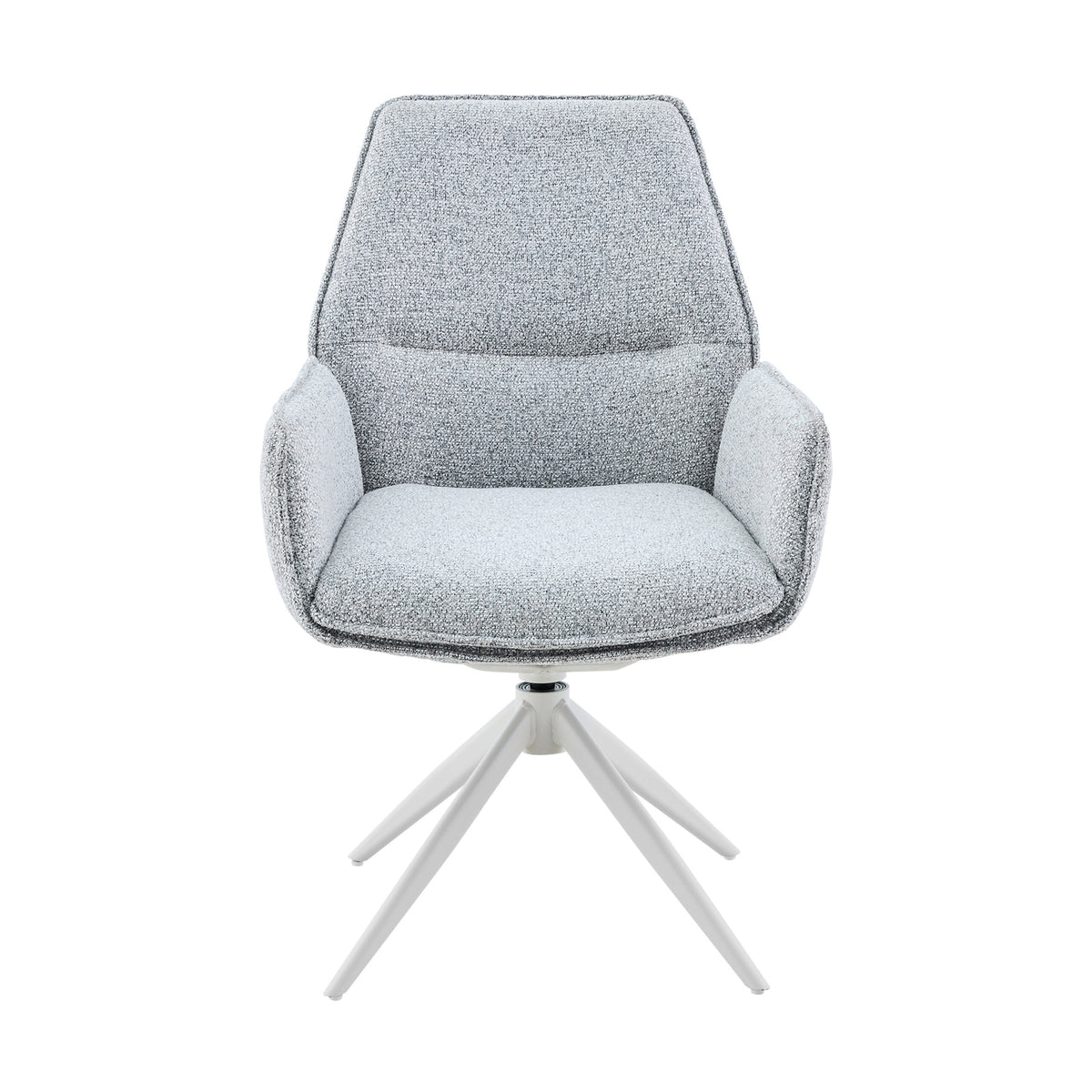 Esszimmerstuhl – Stoff Polsterung, Drehfunktion, Armlehne, Beige Farbe - Hera | Starfurn
