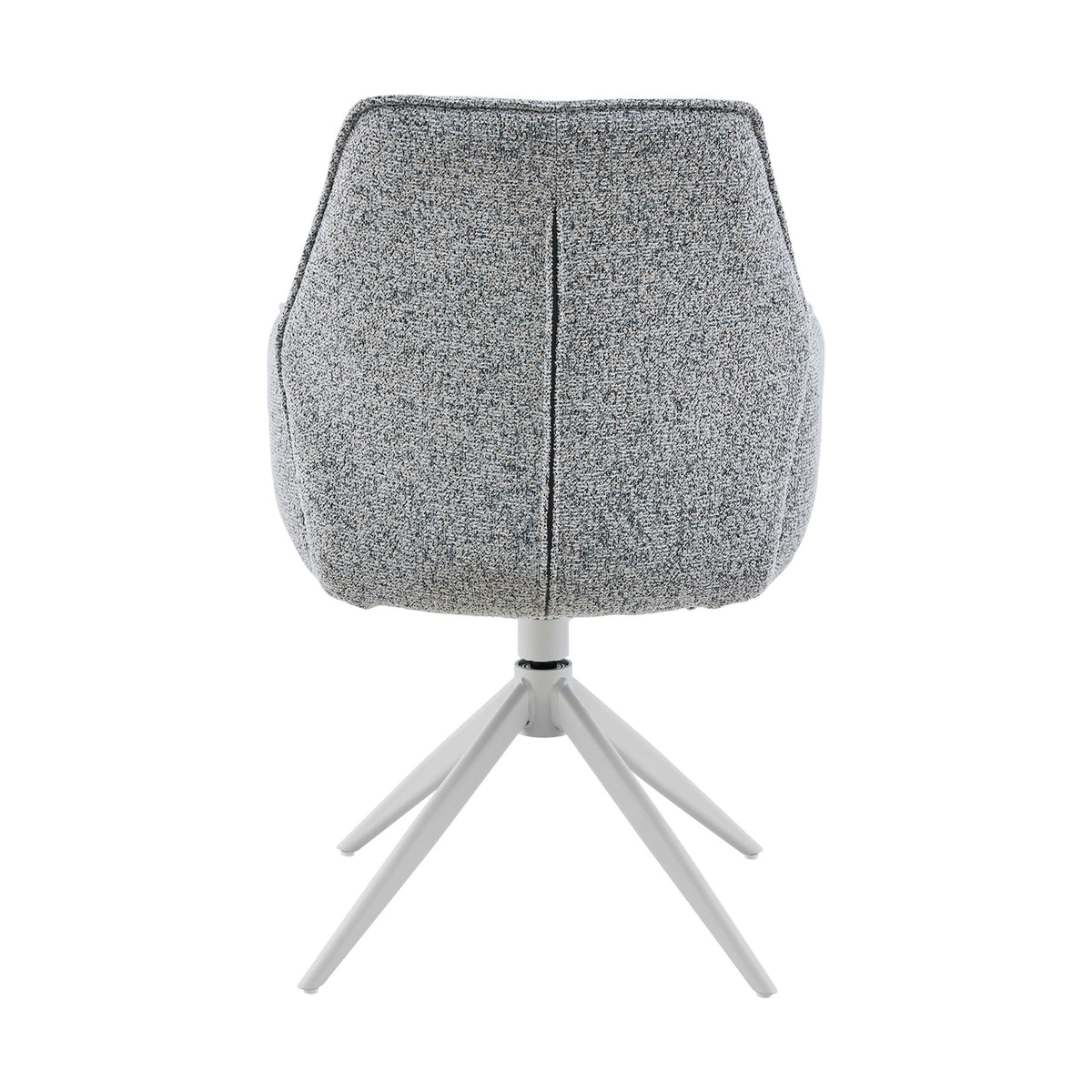 Dining Chair – Grey Upholstery, Armrests, Swivel Function – Hera | Starfurn