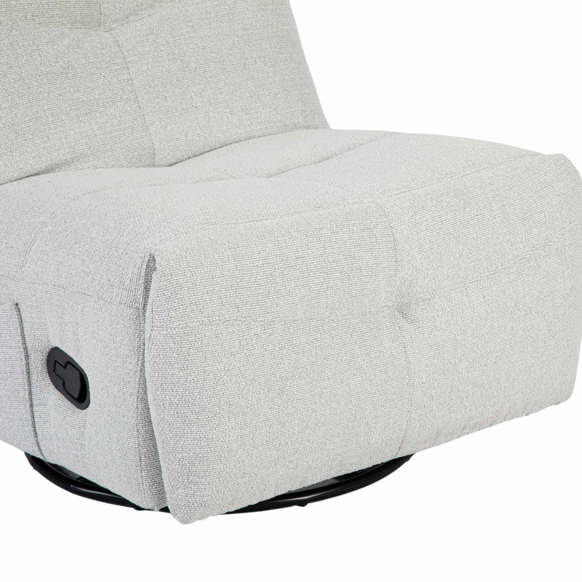 Relaxsessel – Stoffbezug, Hellgraues Finish, Drehfunktion – Lazy | Starfurn