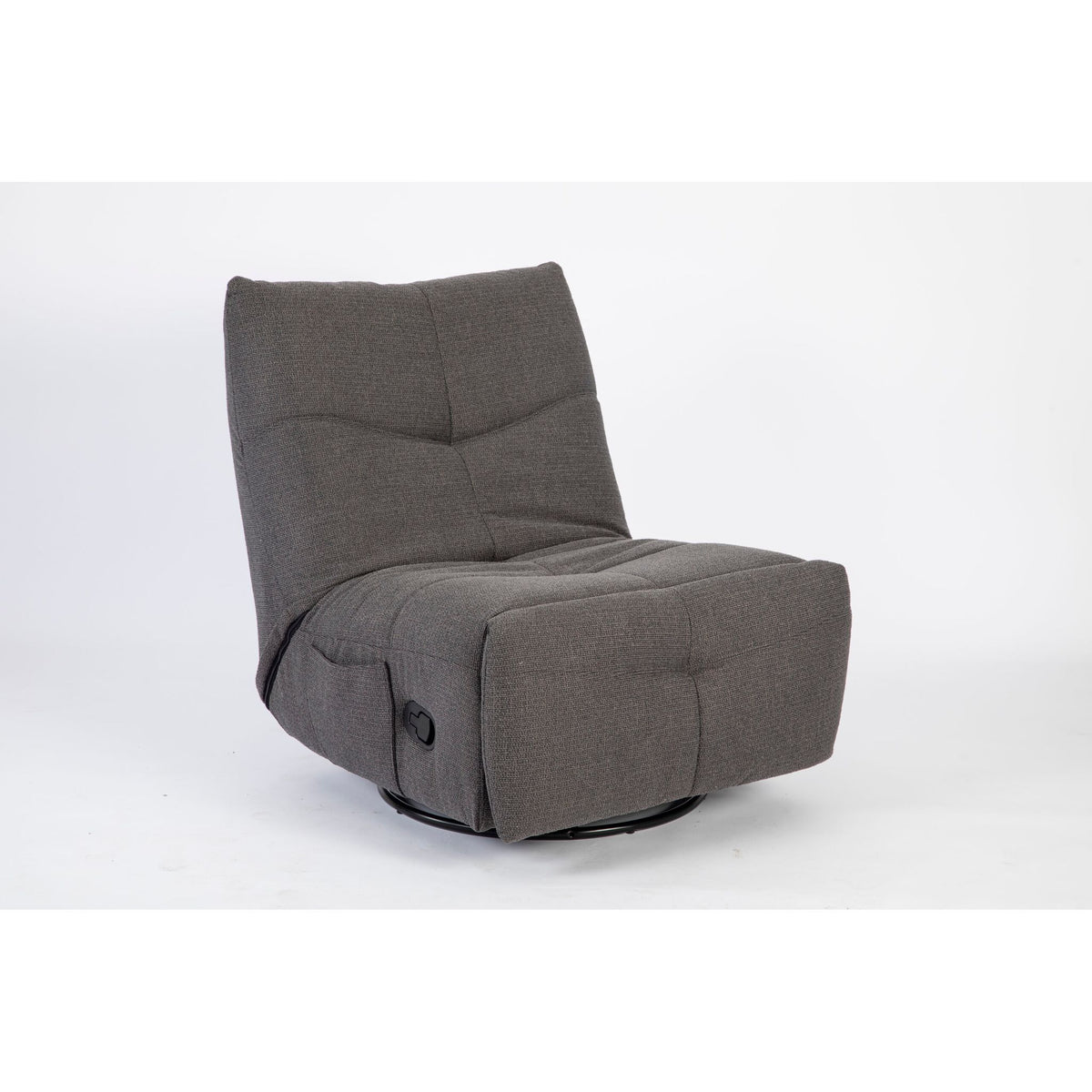 Relaxsessel – Stoff Pixie, Drehfunktion, Relaxmechanik, Dunkelgrau – Lazy | Starfurn