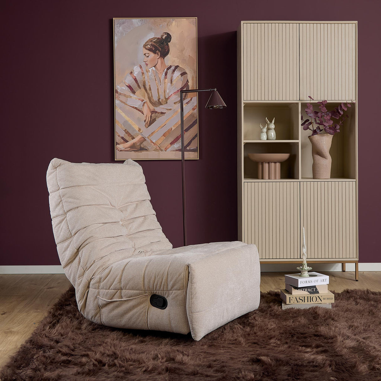 Relaxsessel – Gepolsterte Sitzfläche, Metallgestell, Stoffbezug – Zen | Starfurn