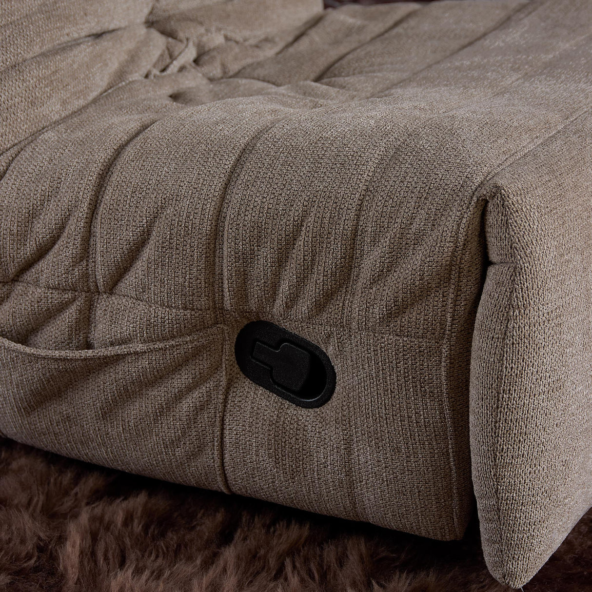 Relaxsessel – Stoffbezug Aragon, Drehfunktion, Relaxmechanik, Taupe Farbe – Zen | Starfurn