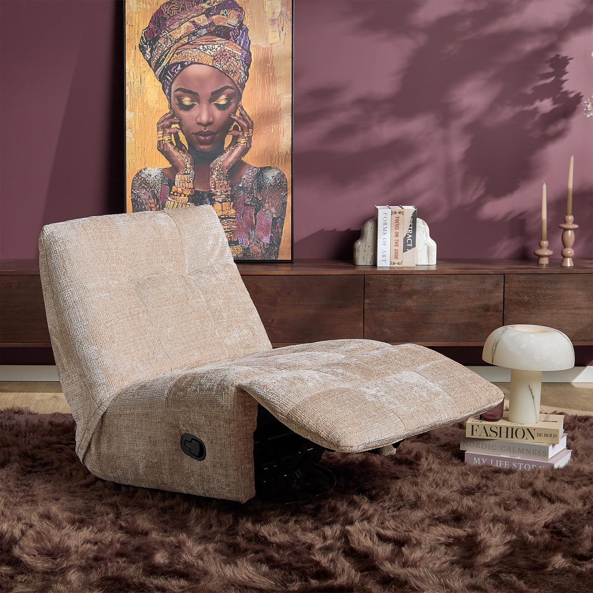 Relaxsessel – Stoff Bezug, Ergonomisches Design, Gepolsterte Sitzfläche – Chill | Starfurn