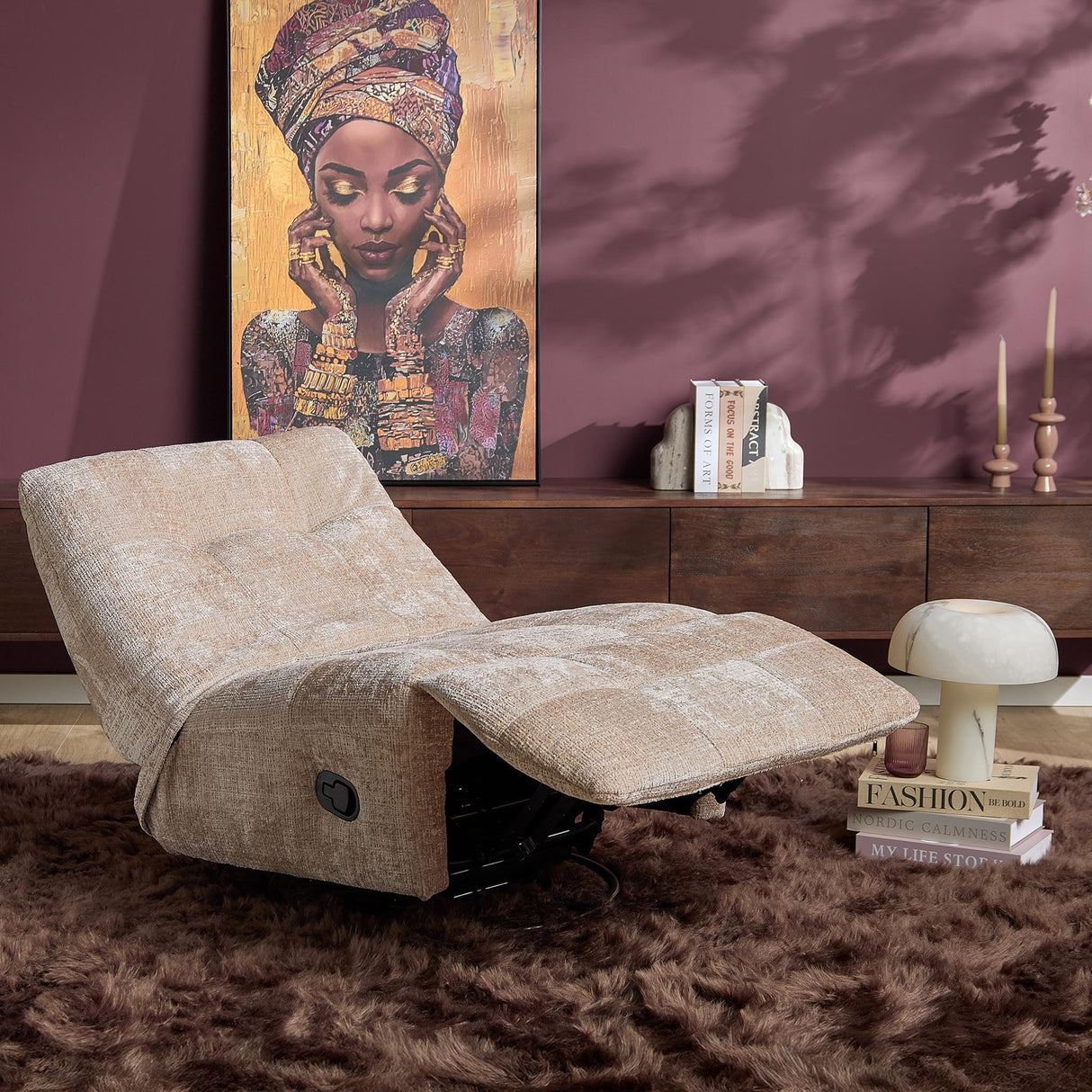 Relaxsessel – Stoff Bezug, Ergonomisches Design, Gepolsterte Sitzfläche – Chill | Starfurn