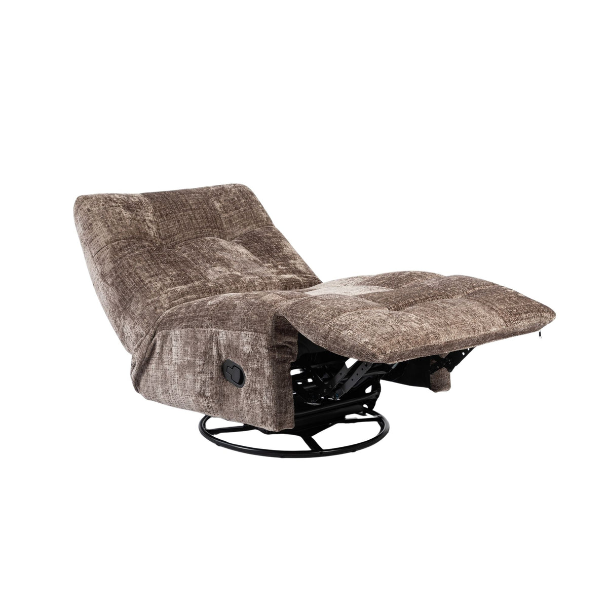 Relaxsessel - Lehmbraun, Drehbar, Quadratische Steppnähte – Chill | Starfurn