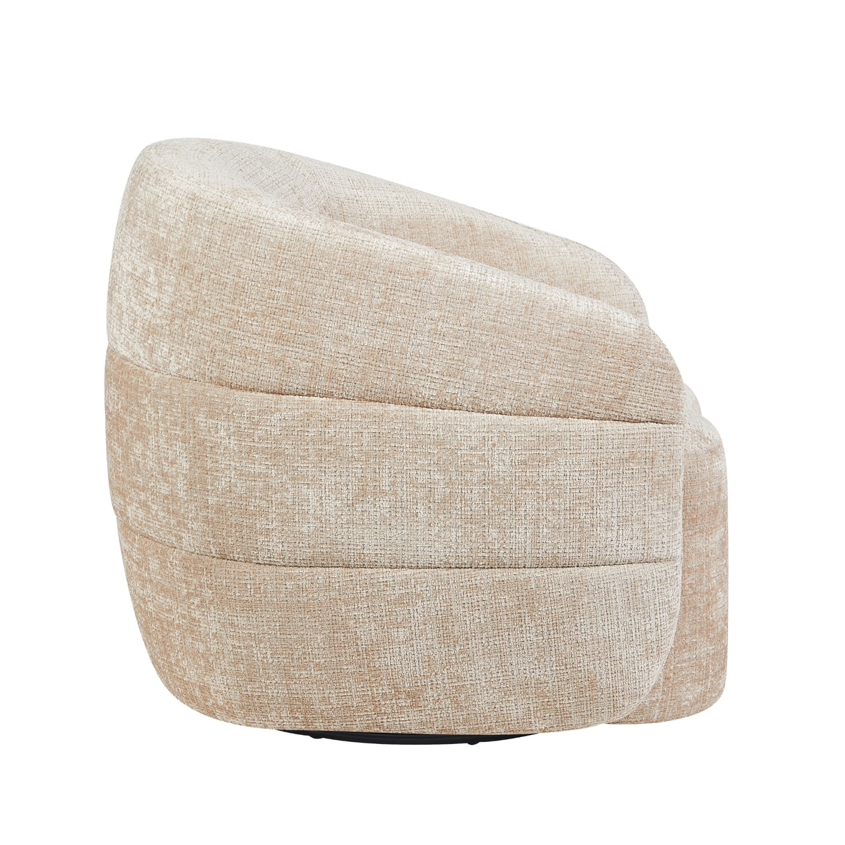 Sessel – Beigebezug, Drehfunktion, Rundformen - Yara | Starfurn