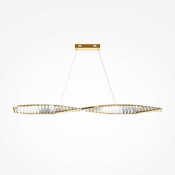 Pendelleuchte Messing - Finish mit asymmetrischer Kristalldekoration – Krone P097PL - L36BS3K | Maytoni - Esszett Luxury | Stilvolles Wohnen mit Charakter