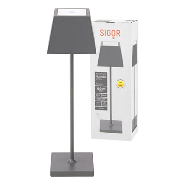 Akku - Tischleuchte Nuindie 2,2W FlexMood 2200K/2700K IP54 168/197lm Ra85 dim von Sigor - Esszett Luxury | Stilvolles Wohnen mit Charakter