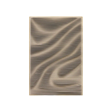 Wandpaneel aus MDF mit rechteckigem Design reliefartiger Wellenstruktur & moderner Kontur – Aleishia | PTMD - Esszett Luxury | Stilvolles Wohnen mit Charakter