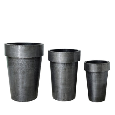 Aluminiumtopf - Lovay Brass (3er Set) Silber von PTMD - Esszett Luxury | Stilvolles Wohnen mit Charakter