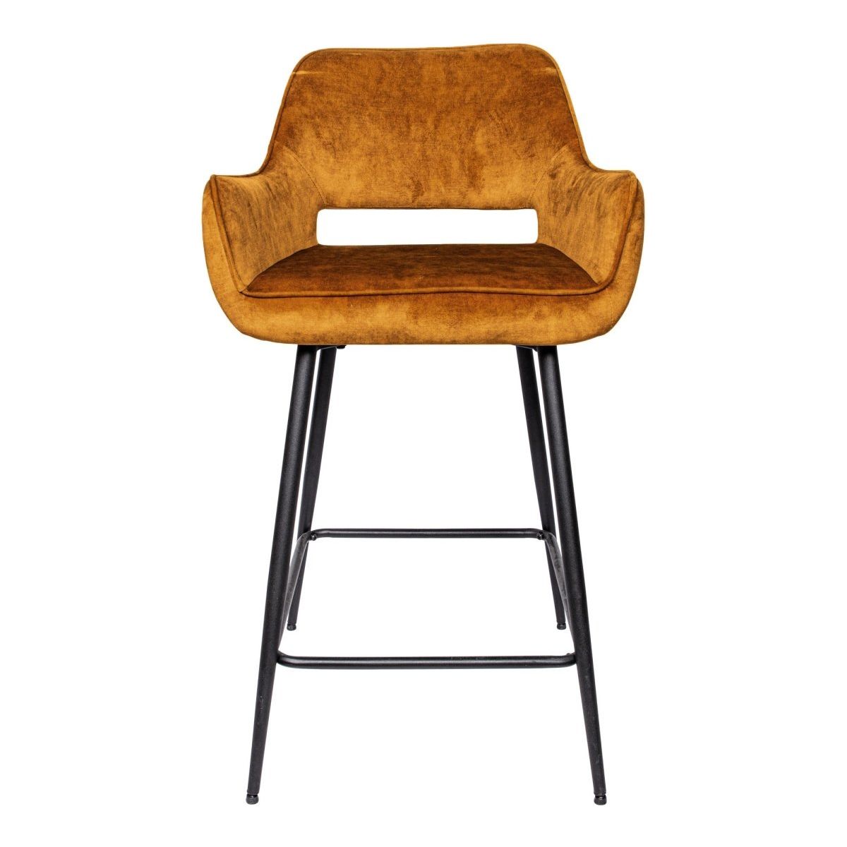 Barstuhl - Fallon Velvet Niedrig (60 x 54 x 95 cm) Rost von PTMD - Esszett Luxury | Stilvolles Wohnen mit Charakter