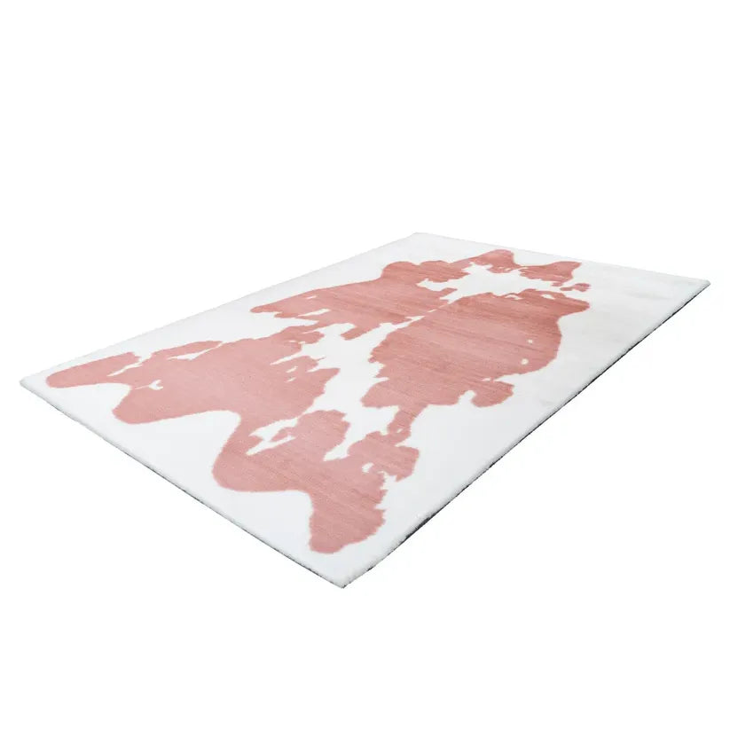 Fluffy High Pile Animal Print Carpet with Cotton Backing - Rabbit Animal 500 | Kayoom