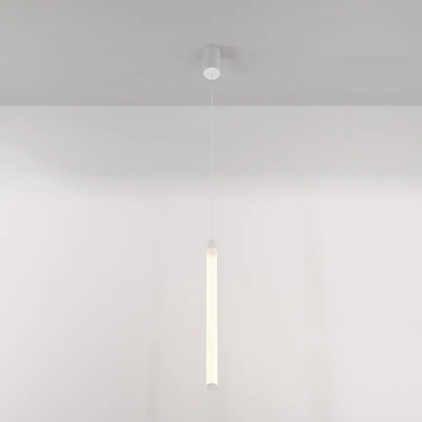 Pendant lamp White aluminum housing with white acrylic diffuser and integrated LED – Arc | Maytoni